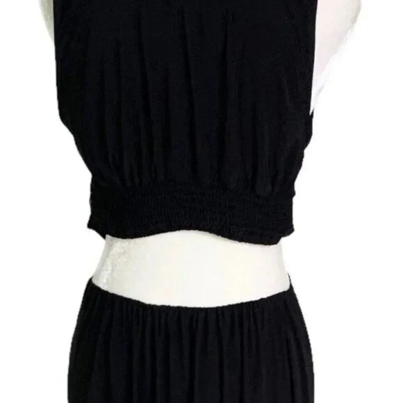 MISA Los Angeles Athema Cutout Waist Sleeveless Maxi Dress Black Size M NWT - Picture 9 of 12